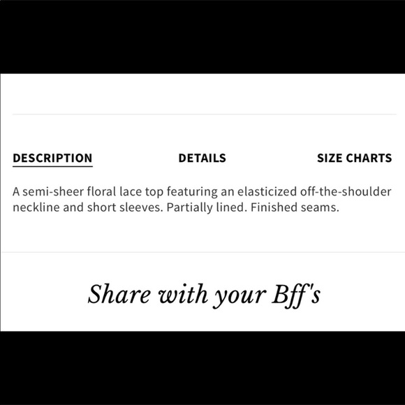 NWT Adrianna crochet lace off shoulder top blouse - Picture 7 of 7